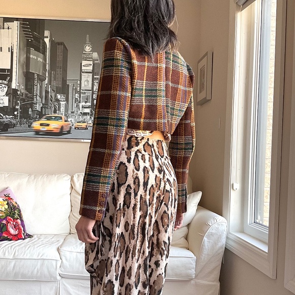 Plaid cropped blazer - Picture 6 of 13